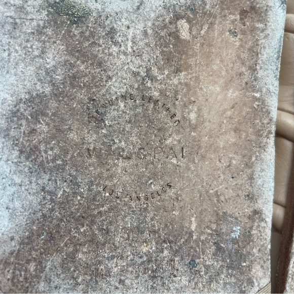 Wal & Pai Lake beige leather slide Sandals sz 38 7-7.5 - Picture 7 of 9